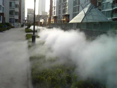 高压雾化喷嘴在小区的应用