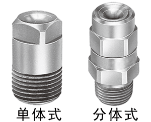 单体式实心锥喷嘴与双体式实心锥喷嘴